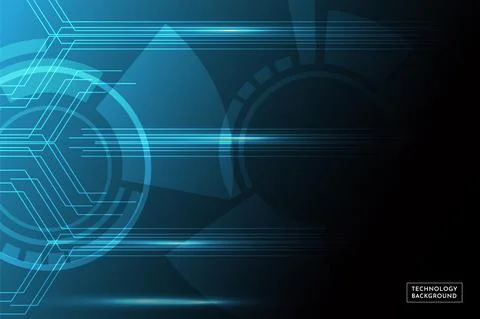 Technology background abstract style with gradient blue color Stock Illustration