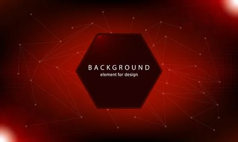 Technology background with abstract waves and connecting dots and lines. Circ Stock Illustration