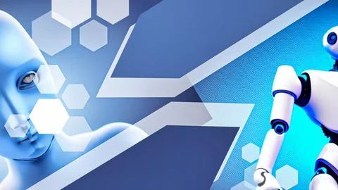 Technology background and concepts Artificial Intelligence Robots Innovations Stock Illustration