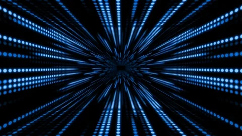 Technology background with animation slow motion of light stripes dot circle Stock Footage 86874845
