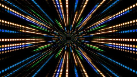 Technology background with animation slow motion of light stripes dot circle Stock Footage 86877328