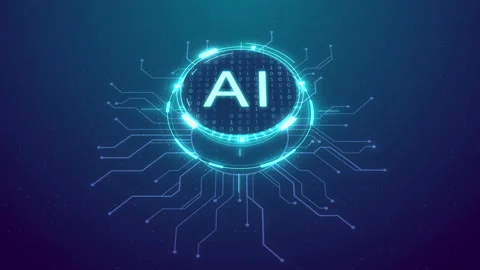 Technology background. Artificial intelligence AI, machine learning Stock Footage 154954906