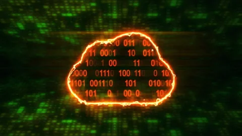 Technology Background, Artificial Intelligence In Cyberspace Do Cloud Computing Video stock 154356694