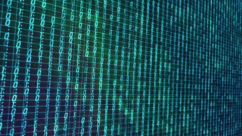 Technology background of big data binary digital code operation Video stock 172136832