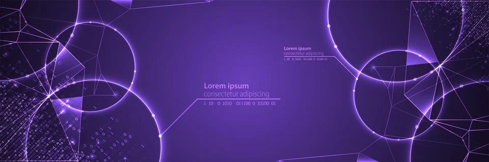 Technology background. Big data concept. Binary computer code.  Vector illust Stock Illustration