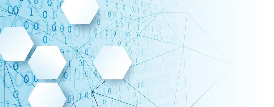 Technology background. Big data concept. Binary computer code.  Vector illust Illustrazione stock