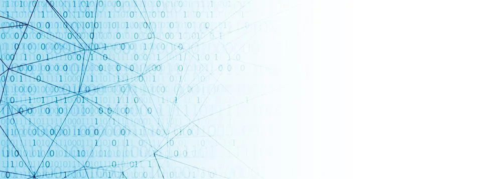 Technology background. Big data concept. Binary computer code.  Vector illust Stock Illustration