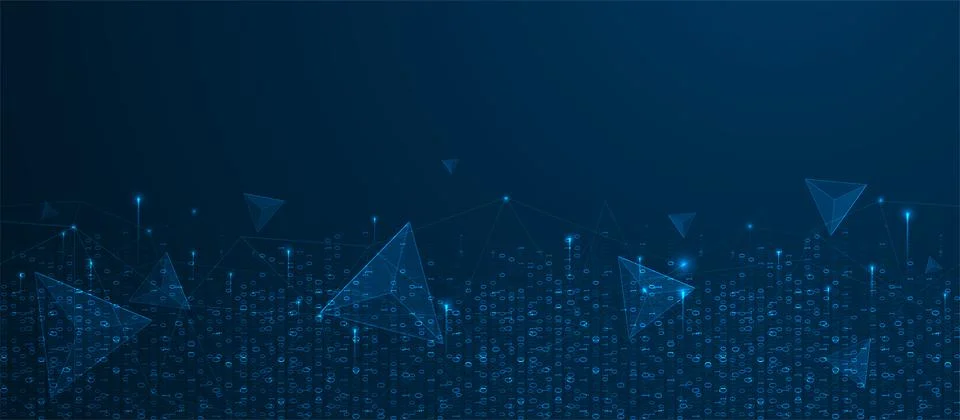 Technology background. Big data concept. Binary computer code.  Vector illust Stock Illustration