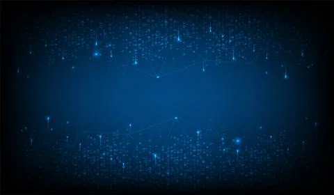 Technology background. Big data concept. Binary computer code.  Vector illust Stock Illustration