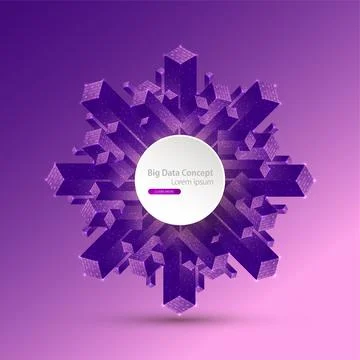 Technology background. Big data concept. Binary computer code.  Vector illust Stock Illustration