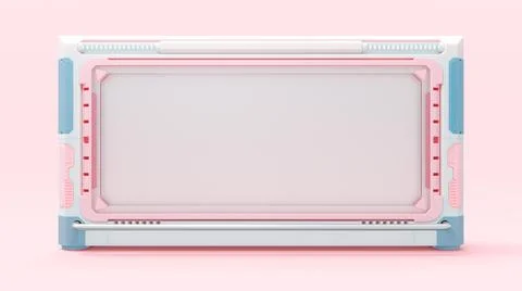 Technology Background. billboard mockup blank screen. Sci-fi idea concept. Stock Illustration