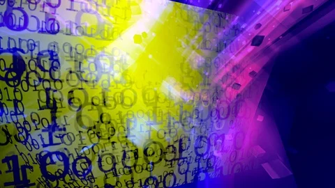 Technology background. Binary Code. Abstract Big Data. Data Stream Stock Footage 100441504