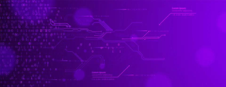 Technology background. Binary computer code. Big data concept. Vector illustr Stock Illustration