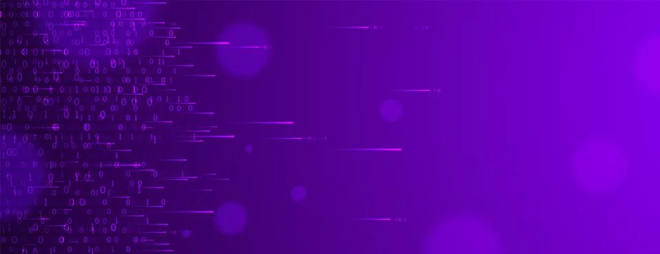 Technology background. Binary computer code. Big data concept. Vector illustr Stock Illustration