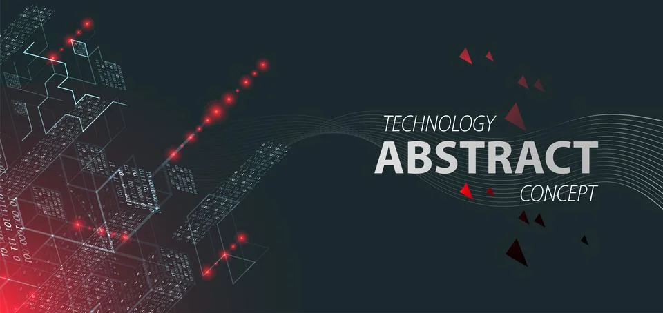 Technology background. Binary computer code.  Vector illustration. Stock Illustration