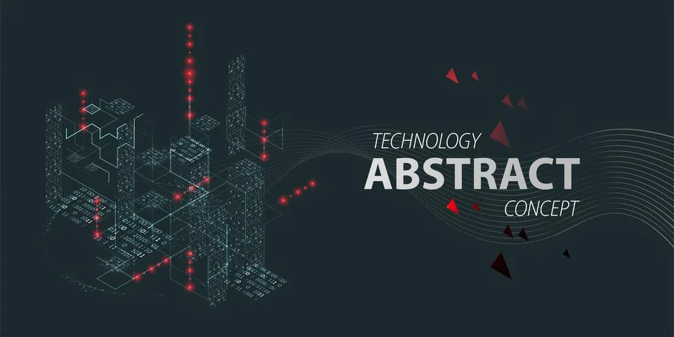 Technology background. Binary computer code.  Vector illustration. Stock Illustration