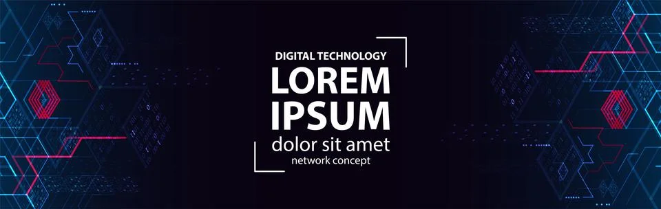 Technology background. Binary computer code.  Vector illustration. Illustrazione stock