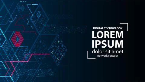 Technology background. Binary computer code.  Vector illustration. Stock Illustration