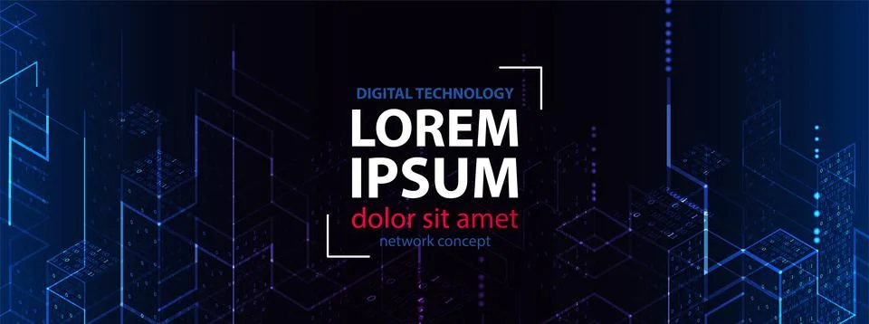 Technology background. Binary computer code.  Vector illustration. Stock Illustration