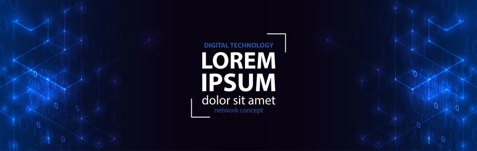 Technology background. Binary computer code.  Vector illustration. Stock Illustration