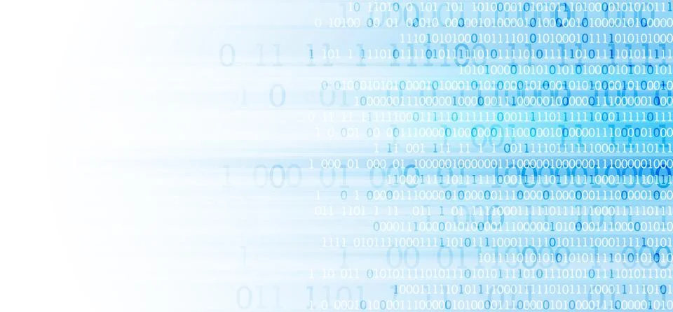 Technology background. Binary computer code.  Vector illustration. Stock Illustration