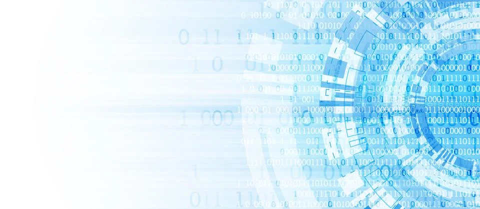 Technology background. Binary computer code.  Vector illustration. Stock Illustration