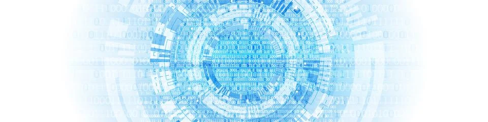 Technology background. Binary computer code.  Vector illustration. Illustrazione stock