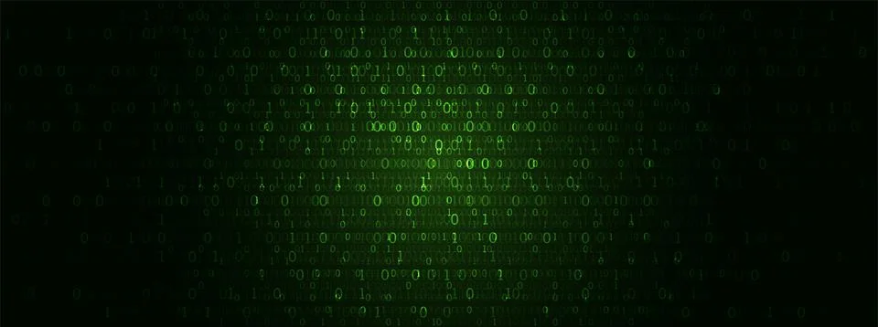 Technology background. Binary computer code.  Vector illustration. Stock Illustration