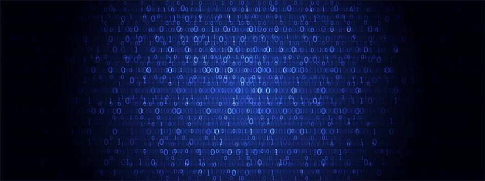 Technology background. Binary computer code.  Vector illustration. Stock Illustration