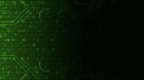 Technology background. Binary computer code.  Vector illustration. Stock Illustration