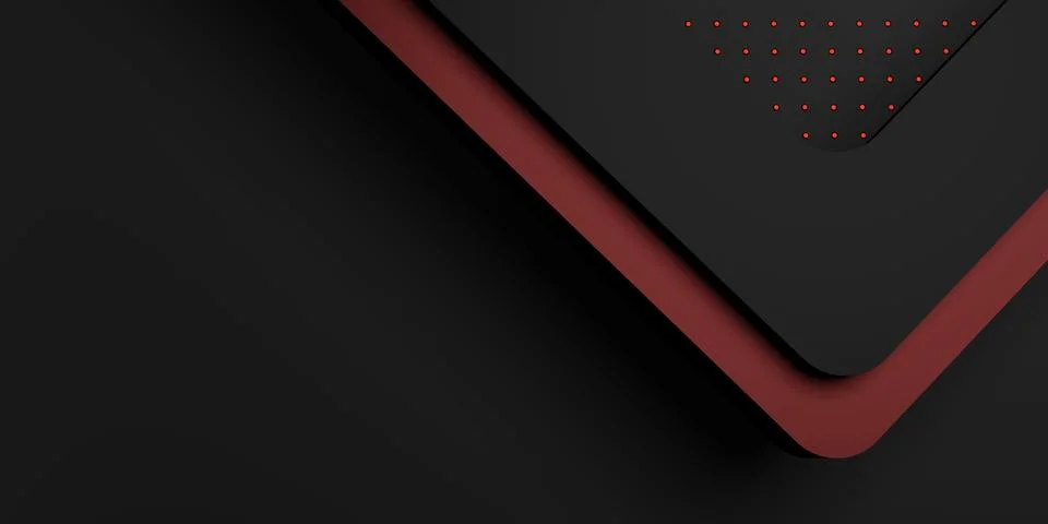 Technology background black red abstract 3D illustration Stock Illustration