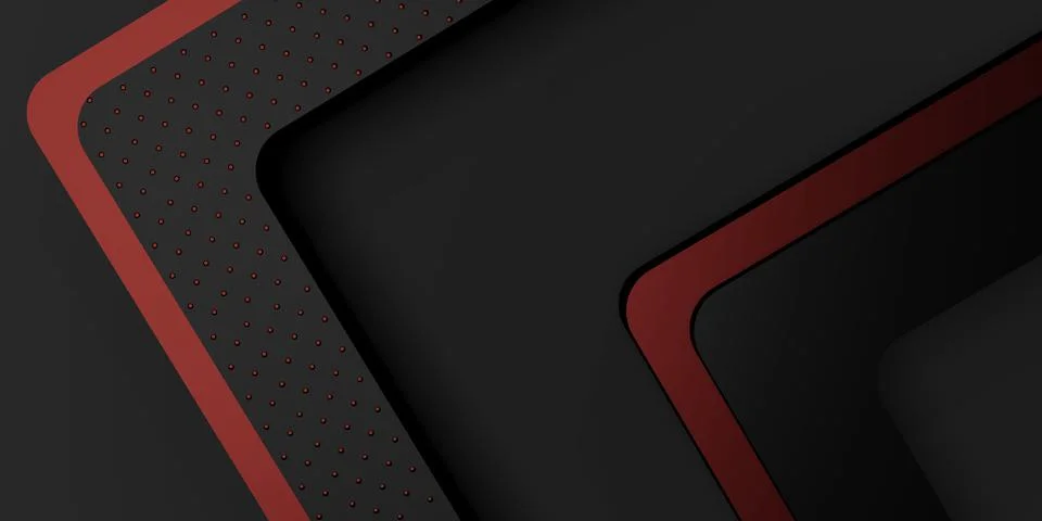 Technology background black red abstract 3D illustration Stock Illustration