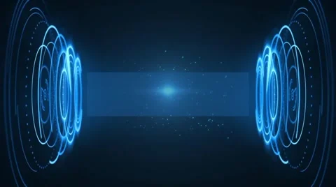 Technology Background Blue Circle Stock Footage 265835192