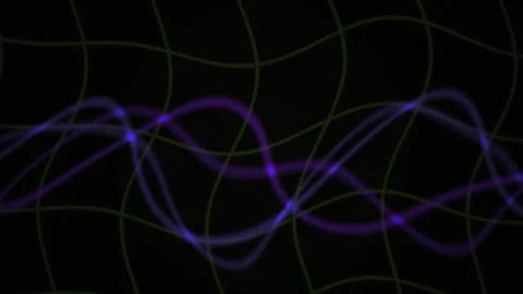 Technology background with blue waves. Stock Footage 340041539