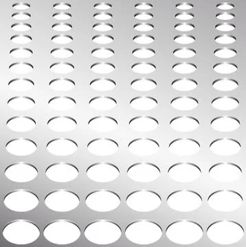 Technology background with circle perforated metal grill texture for intern.. Stock Illustration