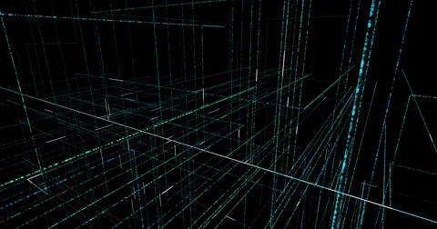 Technology background circuit board and code.  4K loop graphic elements Stock Footage 80314148