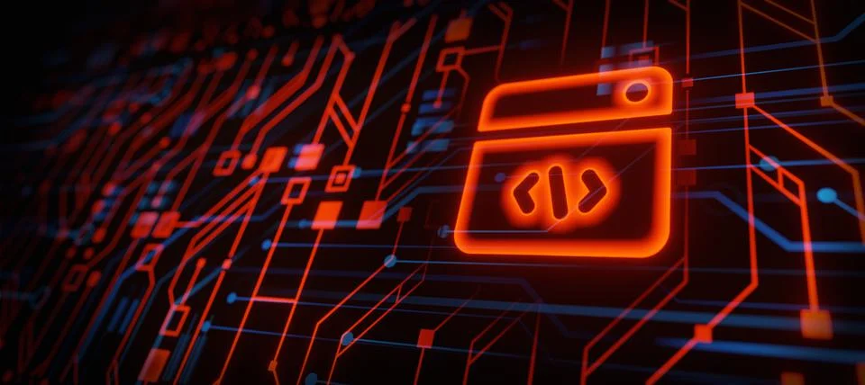 Technology background with circuit board effect. Big data concept. Binary com イラスト素材