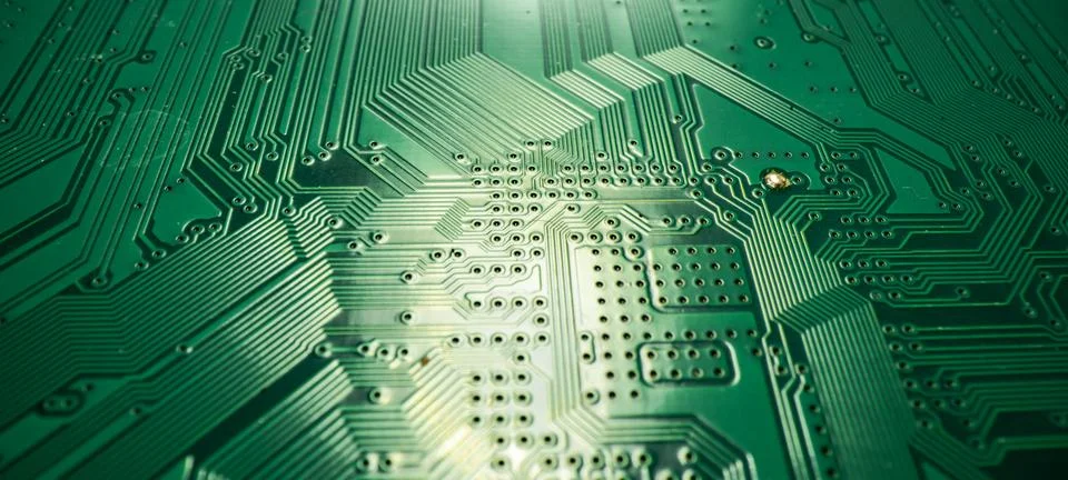 Technology background with circuit board. Electronic computer hardware Foto stock