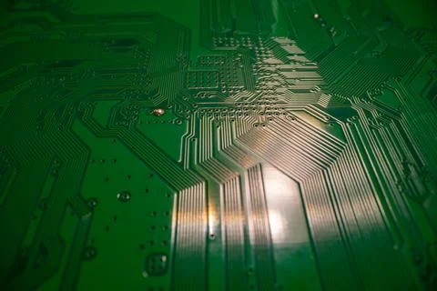 Technology background with circuit board. Electronic computer hardware Foto stock