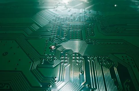 Technology background with circuit board. Electronic computer hardware Foto stock