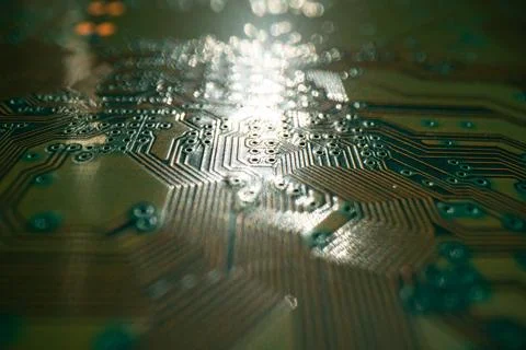 Technology background with circuit board. Electronic computer hardware 스톡 사진