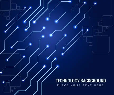 Technology background with circuit board elements. Vector illustration. Stock Illustration