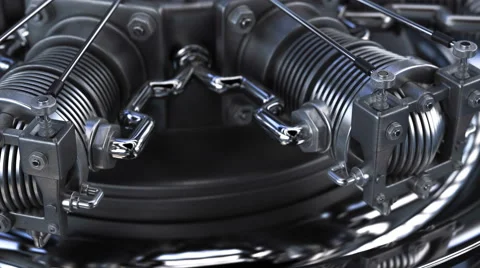 Technology background. close-up Radial engine aircraft. Stock Footage 46859893