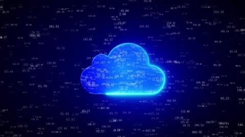Technology background of cloud computing and cloud services Stock Footage 141310705