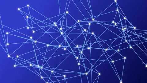 Technology Background communication lines and highlighted dots points Stock Footage 270325027