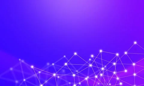 Technology background concept, Abstract connected line dots network on brig.. イラスト素材