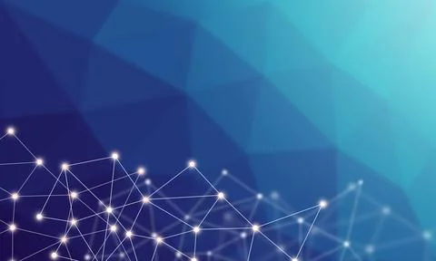 Technology background concept, Abstract connected line dots network on brig.. イラスト素材