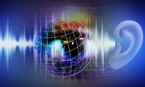 Technology background concept - speed movement pattern and motion blur of an eye Stock Illustration