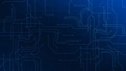 Technology background connected digital circuit patterns, representing data.. Stock Illustration