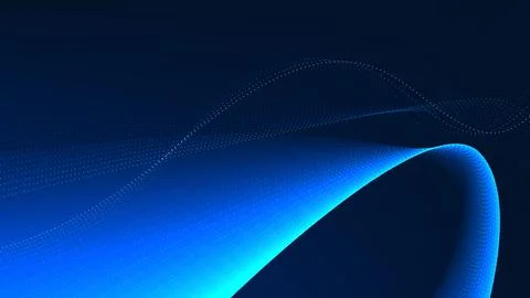 Technology background connected dot lines forming a digital data network, r.. Illustrazione stock